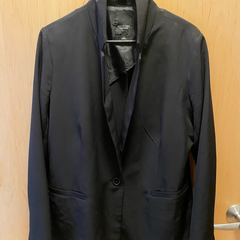 Simply Vera Vera Wang Black Sport Coat with Shawl Collar